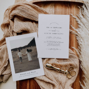 Invitación a la boda Minimalista Boho