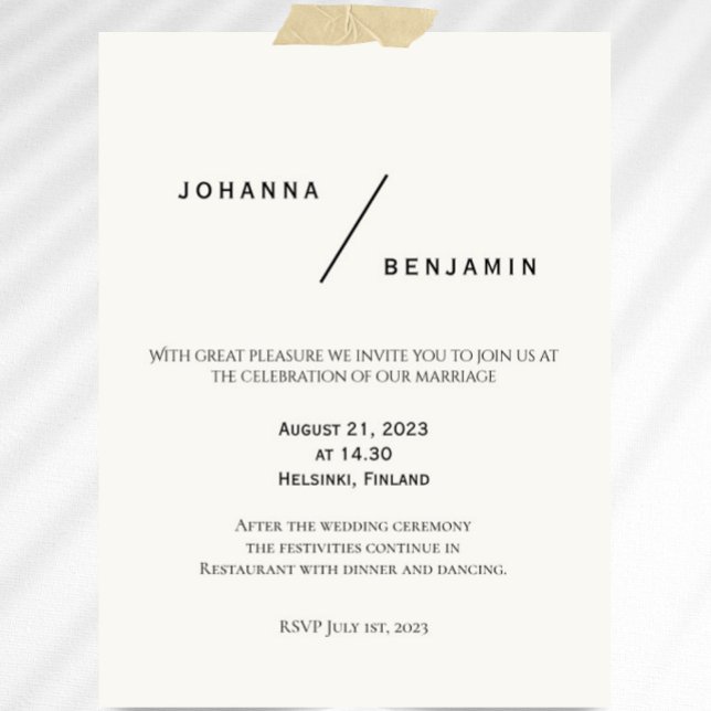 Invitación a la boda Minimalista clásica (Subido por el creador)