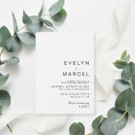 Invitación a la boda Minimalista clásica de caligr<br><div class="desc">Esta caligrafía clásica invitación a la boda minimalista es perfecta para un boda rústico. El diseño presenta un elegante tipo de letra caligráfica para embellecer tu evento.</div>