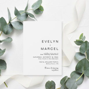 Invitación a la boda Minimalista clásica de caligr