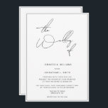 Invitación a la boda Minimalista clásica simple<br><div class="desc">¡Calidad y personalizable!</div>