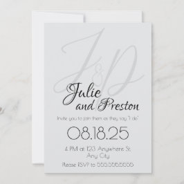 Invitación a la boda Minimalista con clase