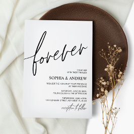 Invitación a la boda Minimalista de amor para siem
