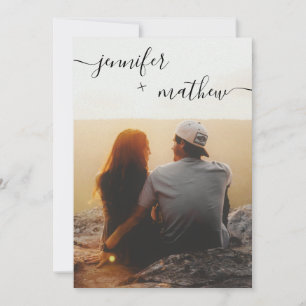 Invitación a la boda minimalista de escritura mode