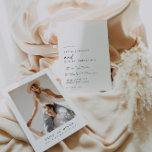 Invitación a la boda Minimalista de fotos moderna<br><div class="desc">Este es un elegante y moderno formulario de invitación a la boda que presenta un hermoso tipo de letra caligráfica y un diseño minimalista. Edite la mayoría de las* palabras y todos los colores. * la palabra "y" no es editable . // Para los artículos que coincidan, por favor visite...</div>