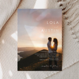 Invitación a la boda Minimalista de fotos moderna