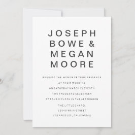 Invitación a la boda Minimalista de Gótico