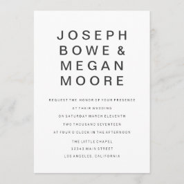Invitación a la boda Minimalista de Gótico