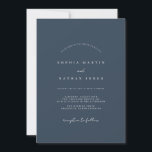 Invitación a la boda Minimalista de la Marina Mist<br><div class="desc">Más invitaciones de bodas de Bonito en la Pequeña Tienda Bayleigh!</div>