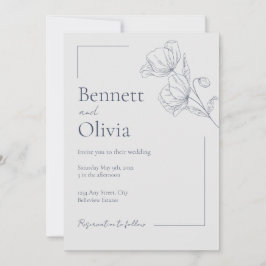 Invitación a la boda Minimalista de la temporada s