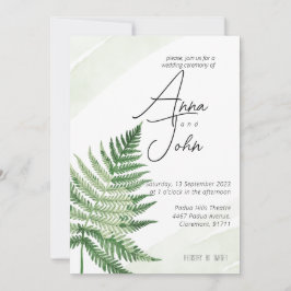 Invitación a la boda minimalista de los ferrys ver