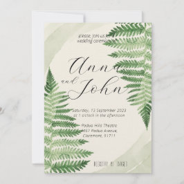 Invitación a la boda minimalista de los ferrys ver