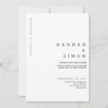 Invitación a la boda minimalista de otoño
