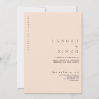 Invitación a la boda minimalista de otoño