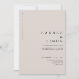 Invitación a la boda minimalista de otoño
