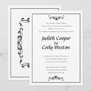 Invitación a la boda Minimalista elegante A2