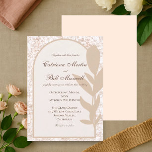 Invitación a la boda minimalista en el Arco Botáni