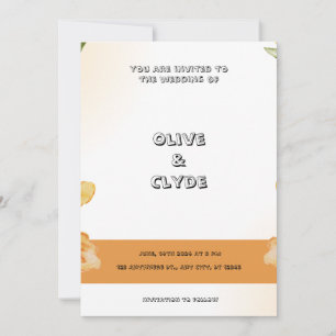 Invitación a la boda Minimalista estética en Beige