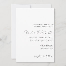 Invitación a la boda Minimalista más simple