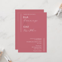 Invitación a la boda Minimalista moderna