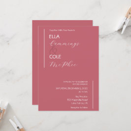 Invitación a la boda Minimalista moderna