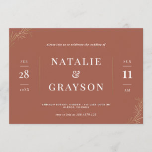 Invitación a la boda Minimalista moderna