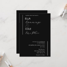Invitación a la boda Minimalista moderna