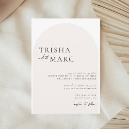 Invitación a la boda Minimalista moderna