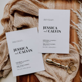 Invitación a la boda Minimalista moderna