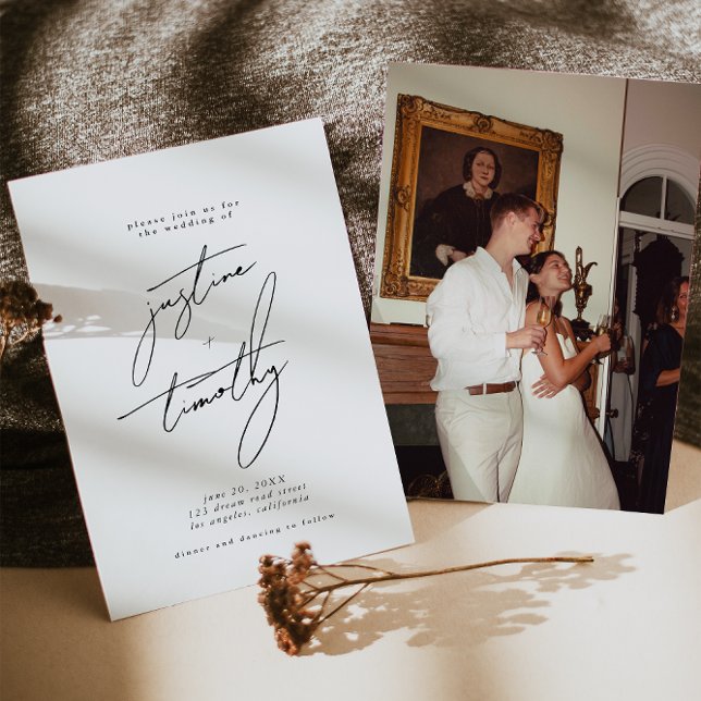 Invitación a la boda Minimalista moderna (Subido por el creador)