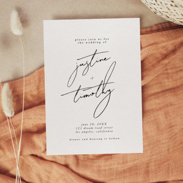 Invitación a la boda Minimalista moderna (Subido por el creador)