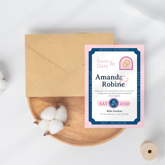Invitación a la boda Minimalista moderna (Subido por el creador)
