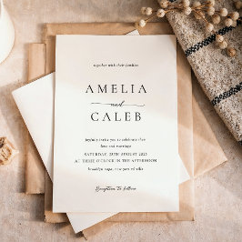 Invitación a la boda Minimalista moderna