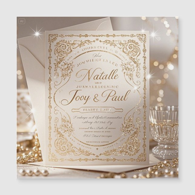 Invitación a la boda Minimalista moderna (Anverso)