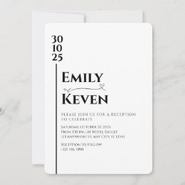 Invitación a la boda Minimalista moderna