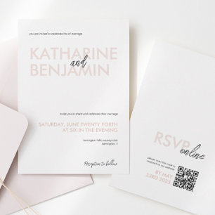 Invitación a la boda Minimalista moderna - Elegant