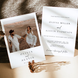 Invitación a la boda Minimalista moderna | Foto Bo
