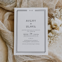 Invitación a la boda Minimalista moderna / Suite A