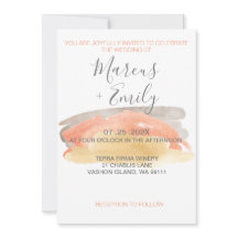 Invitación a la boda Minimalista por acuarela de b