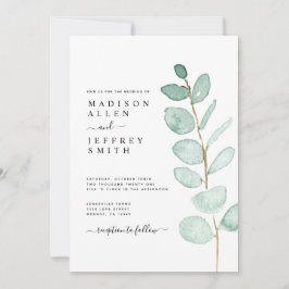 Invitación a la boda Minimalista por Eucalyptus Gr