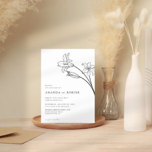 Invitación a la boda Minimalista simple de Lily