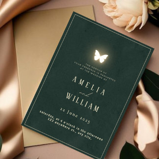 Invitación a la boda minimalista y de lujo