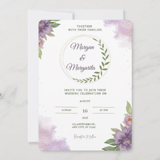 Invitación a la boda minimalista y elegante