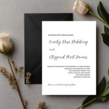 Invitación a la boda minimalista y elegante