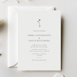 Invitación a la boda minimalista y elegante de flo