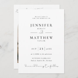 Invitación a la boda minimalista y moderna