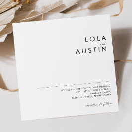 Invitación a la boda Minimalista y moderna