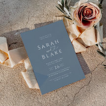 Invitación a la boda minimalista y turbia del cora