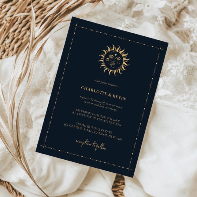Invitación a la boda mística celestial y lunar (Subido por el creador)