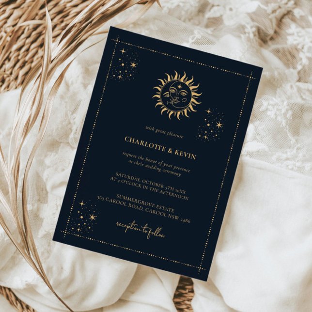 Invitación a la boda mística celestial y lunar (Subido por el creador)